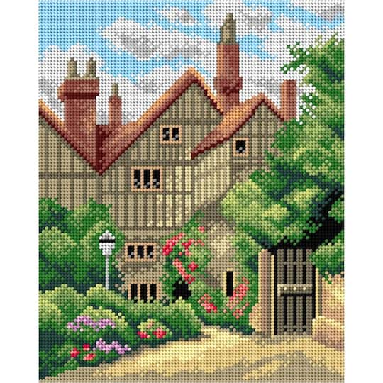 Orchidea Gobelin Thomas Nicholson Tyndale - An Old Manor House and Garden Halfstitch Canvas